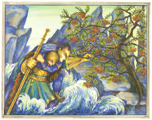 Thor crossing the Vimur. 
